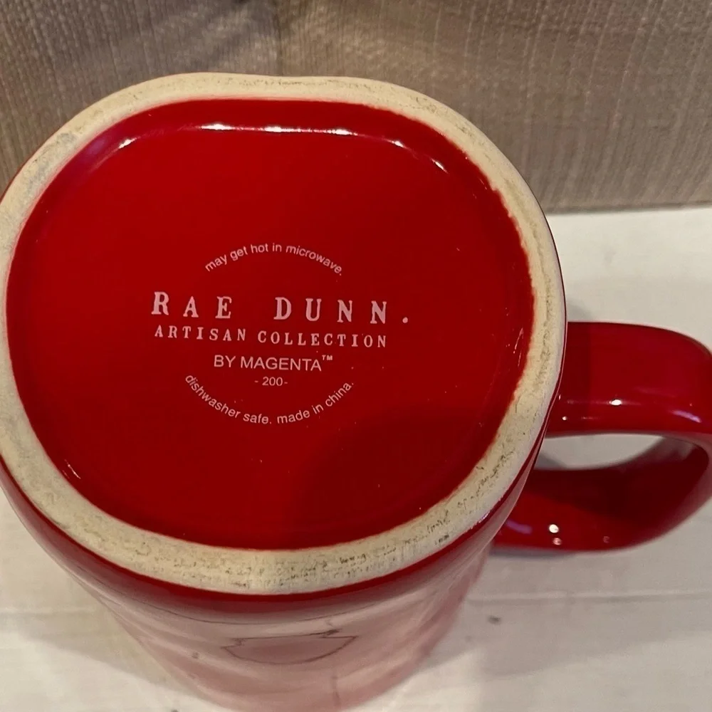Rae Dunn By Magenta SANTA'S HELPER Red Ceramic Coffee Tea Mug